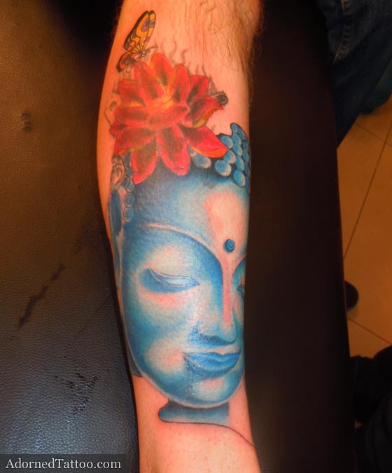 blue Buddha tattoo